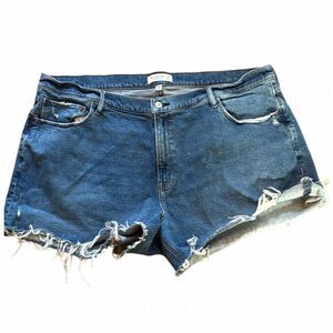 Abercrombie & Fitch Women’s 36/22 Curve Love The 4” Mom Shorts High rise denim